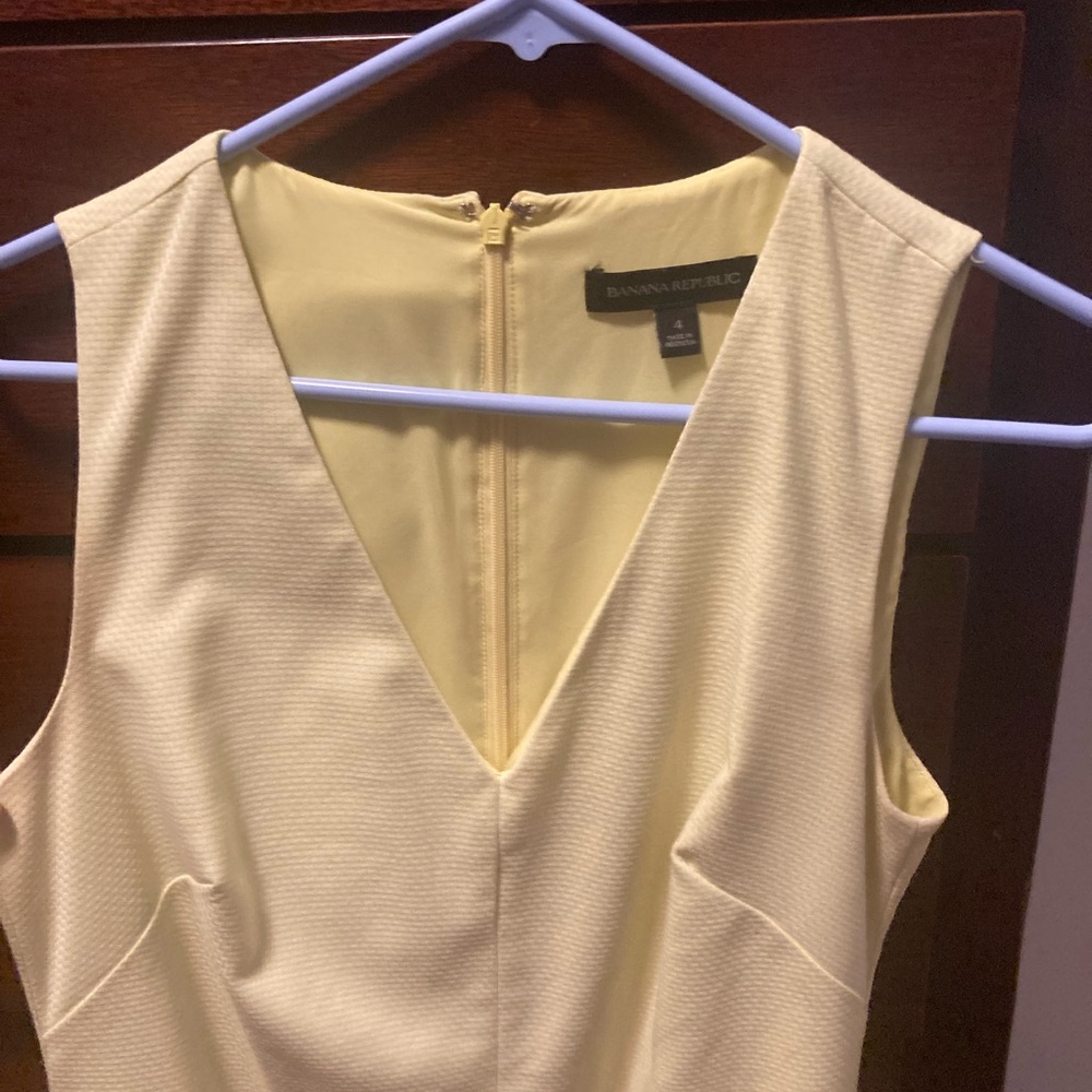 Banana Republic Light Yellow Backless Dress
